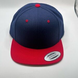 SOLD )Snapback Cap in Navy and Red